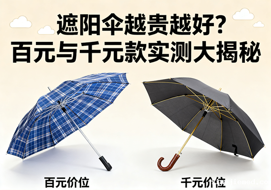 遮阳伞越贵越好？百元与千元款实测大揭秘